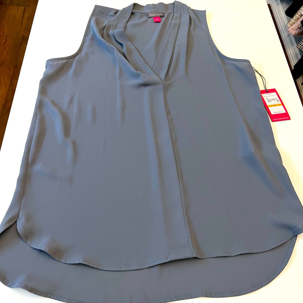 NWT VINCE CAMUTO GREY BLOUSE